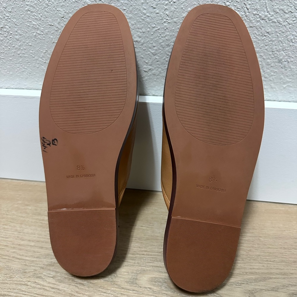 8.5 Madewell Louisa Tan Leather Women’s Mules - Picture 4 of 7